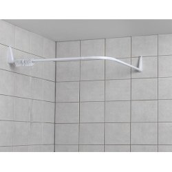 Erica2000 Vinkelforh�ngstang 70x160 cm til kar, Hvid