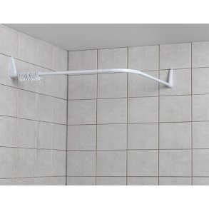 Erica2000 Vinkelforh�ngstang 70x160 cm til kar, Hvid