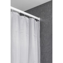 Profil 5001 Flad skinne 15x33mm. 180cm lige, komplet - Hvid