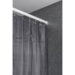 Profil 5001 Flad skinne 15x33mm. 180cm lige, komplet - Hvid