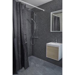 Profil 5001 Flad skinne 15x33mm. 180cm lige, komplet - S�lv