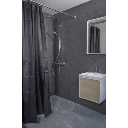 Forh�ngstang rustfrit st�l 200cm med 2 v�gflanger