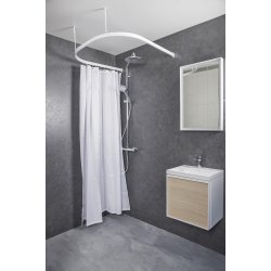Profil 5001 Flad skinne 15x33mm U:90x90x90cm incl. 2stk. loftst�tter - Hvid