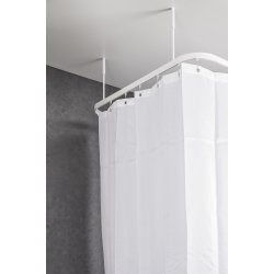 Profil2001 FladSkinne 8x25mm U:90x100x90cm m.2 loftst�tter. Hvid