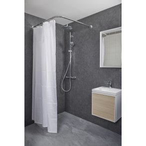 Forh�ngstang rustfrit st�l 100x100cm med 2 v�gflanger