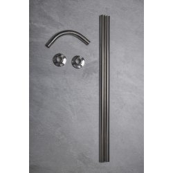 Forh�ngstang rustfrit st�l 100x100cm med 2 v�gflanger