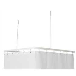 Profil2001 FladSkinne 8x25mm U:90x90x90cm m.2 x loftst�tter - Hvid