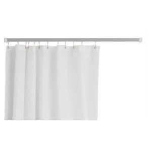 Profil2001 Flad skinne 8x25mm. 180cm lige, komplet / slv.