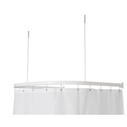 Profil 5001 Flad skinne 15x33mm U:90x90x90cm incl. 2stk. loftst�tter - Hvid