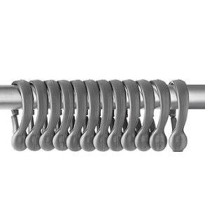 Erica2000 12 stk pose Gardinringe i flot design. S�lv