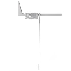 Erica2000 Vinkelforhngstang 70x160 cm til kar, Hvid