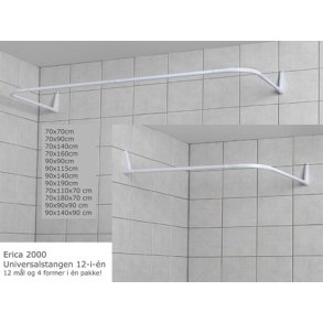 Erica2000 Universalstangen - 12-i-n 90x90(x90) cm, Hvid