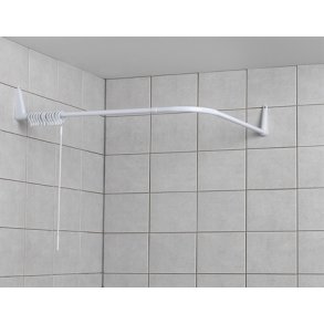 Erica2000 Vinkelforh�ngstang 85x85 cm til brus, Hvid