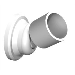 Erica2000 Flexi-Konsol +/-60 til skr/skve vgge, Hvid