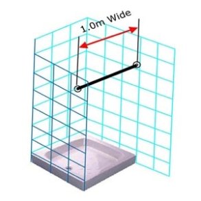Forhngstang rustfrit stl 100cm med 2 vgflanger. 