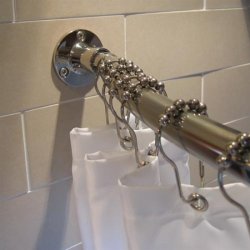 12 stk Rustfri Gardinringe Model "Roller Ball". HiEnd