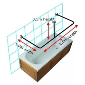 Forhngstang rustfrit stl 100x200x100cm m.flanger/loftttte