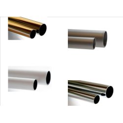 Flangestang 200cm m.2 dybe flanger og 12 kromringe. Hvid