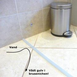 1m Vand-Stop liste, der holder vandet p plads. Inkl. silikone.