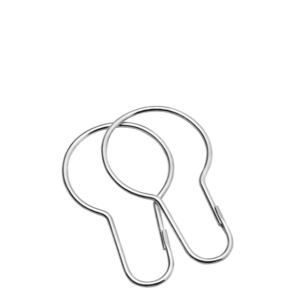 Gardinringe i forkromet messing, 12-stk poser.